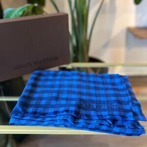 LOUIS VUITTON Gingham Damier Masai Scarf
